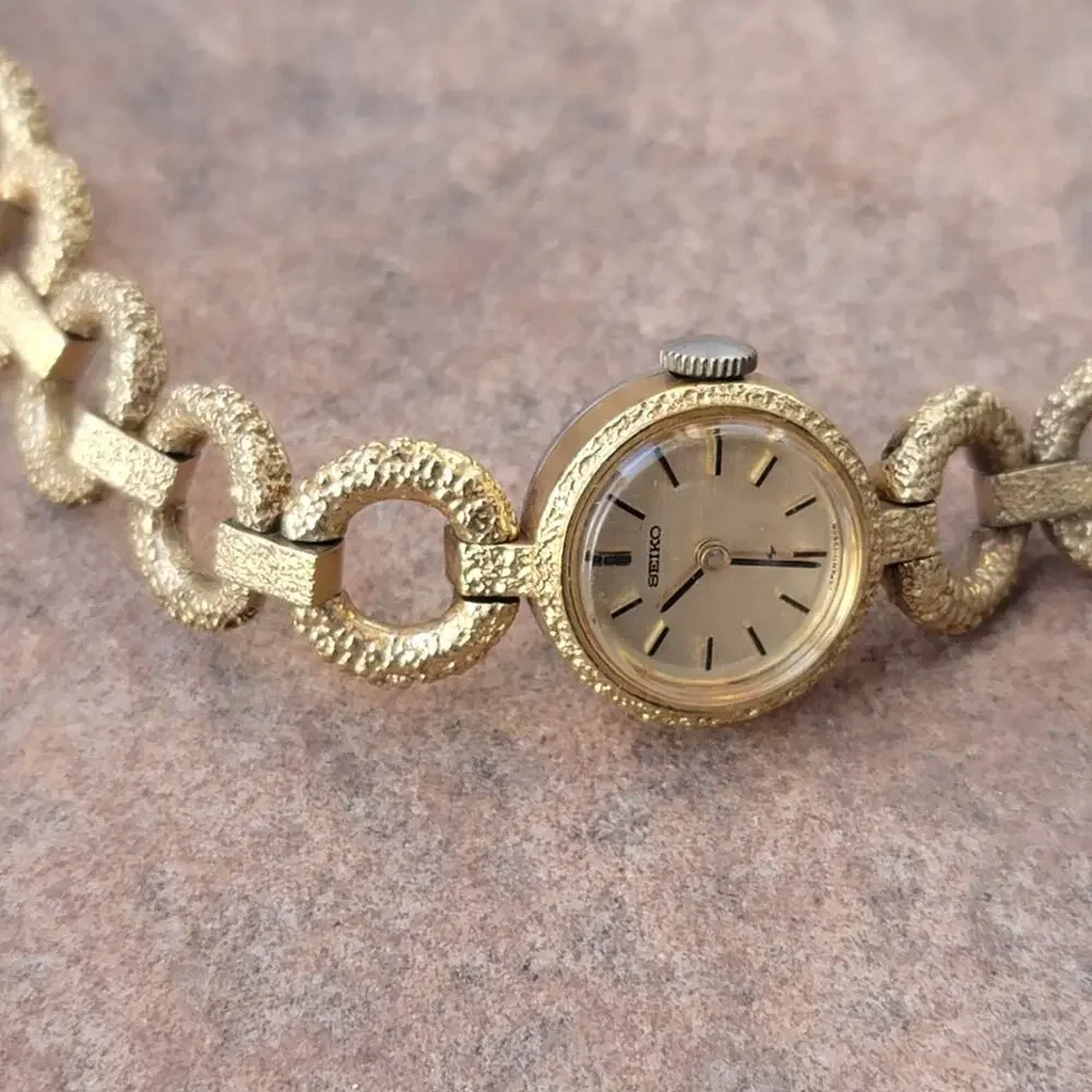 Vtg Seiko Gold Tone Automatic Wind-up Watch - Picture 7 of 11